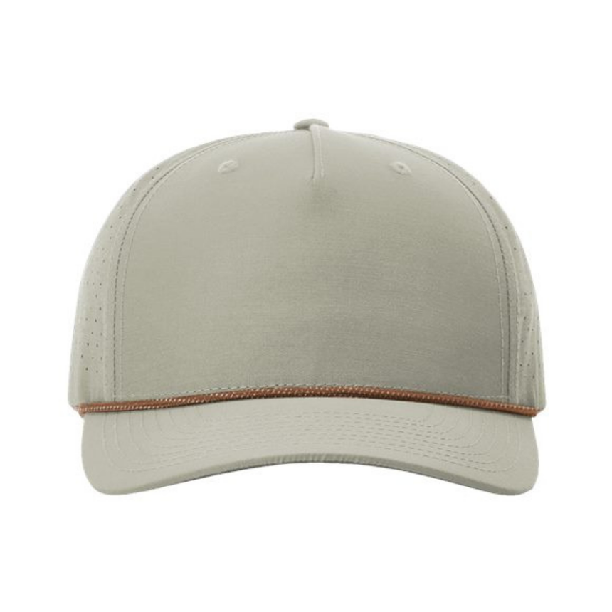 Richardson 355 Laser Perf Performance Rope Cap - Trenchcoat/Russet/Grey