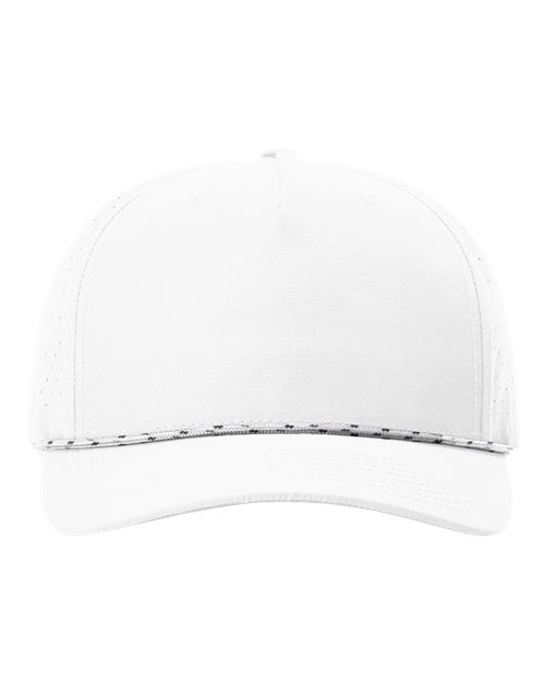 Richardson Laser Perf Performance Rope Cap - White/White/Black