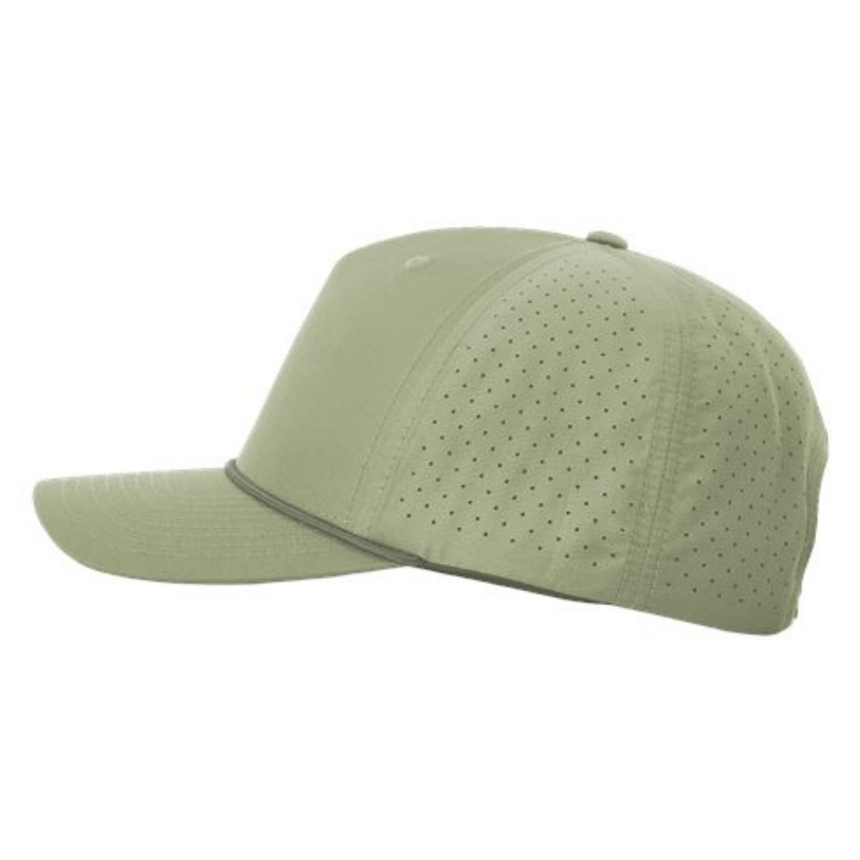 Richardson 355 Laser Perf Performance Rope Cap - Light Olive/Olive