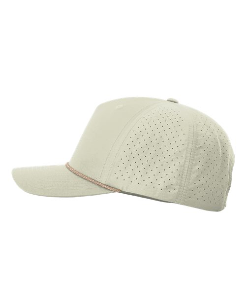 Richardson Laser Perf Performance Rope Cap - Oat Milk/Elmwood/White