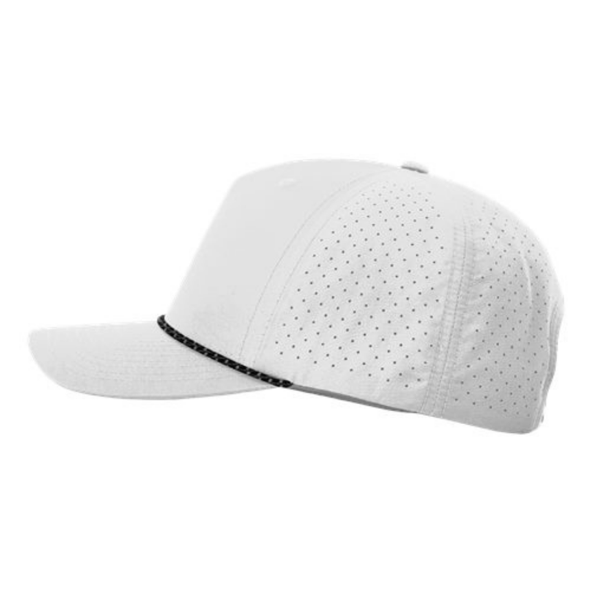 Richardson 355 Laser Perf Performance Rope Cap - Silver/Black/Silver