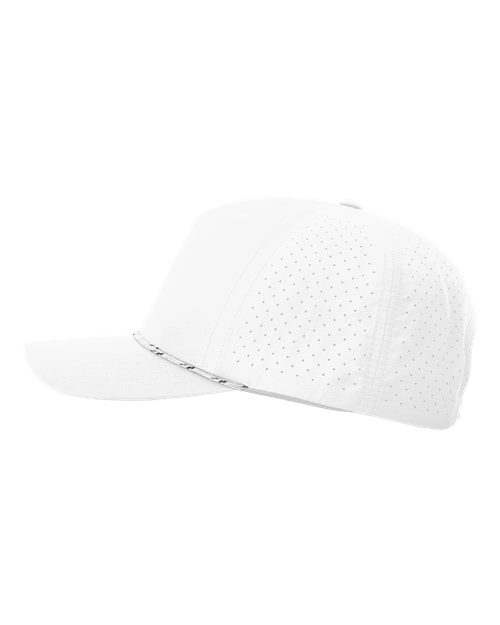 Richardson Laser Perf Performance Rope Cap - White/White/Black