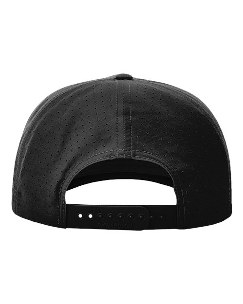 Richardson Laser Perf Performance Rope Cap - Black/Black/Grey