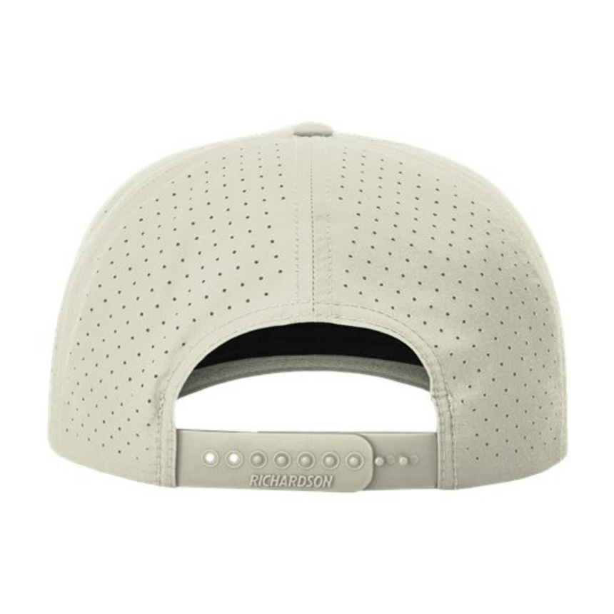 Richardson 355 Laser Perf Performance Rope Cap - Oat Milk/Elmwood/White