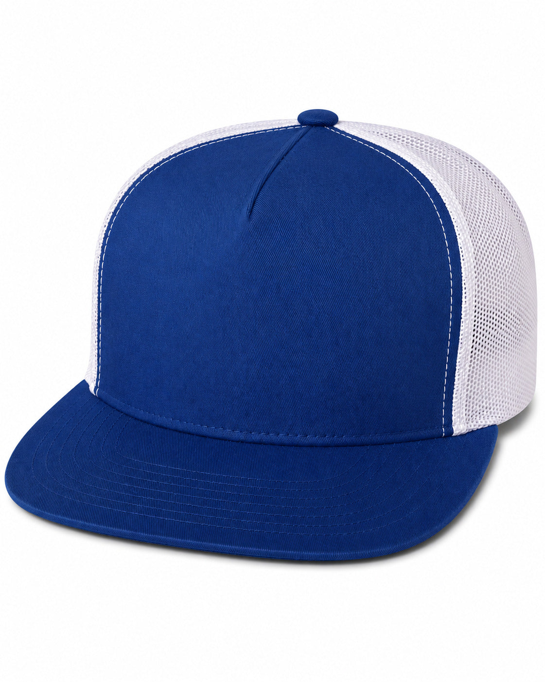 Classic Five-Panel Trucker Cap - 6006 - Royal/White