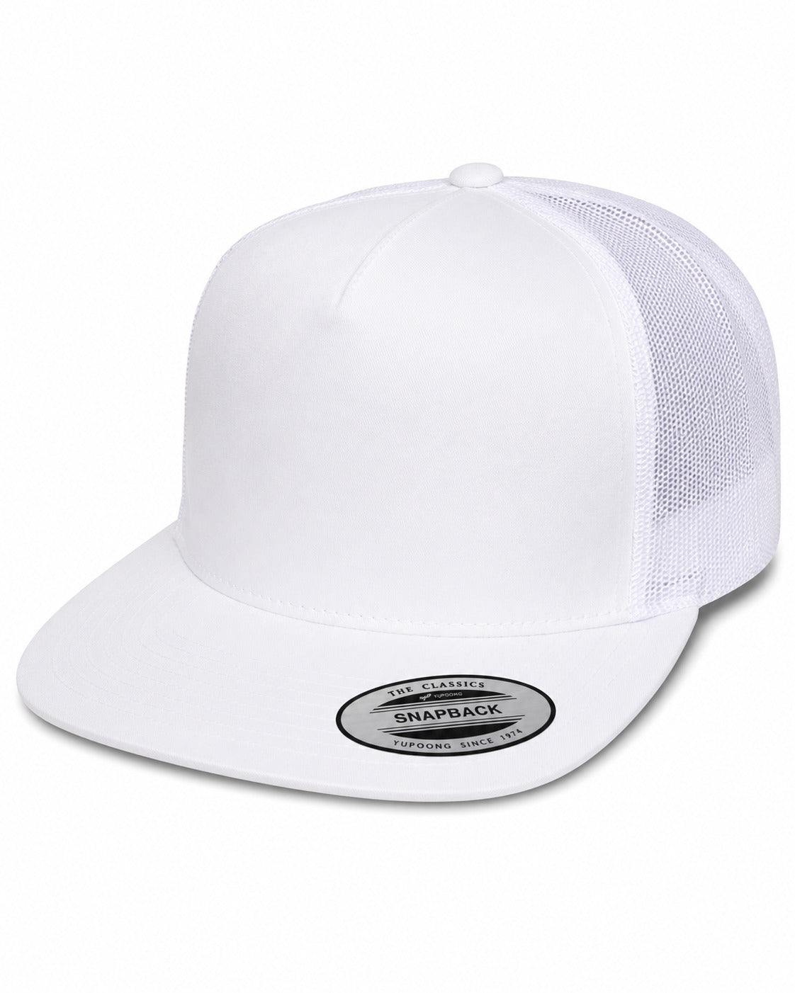 Classic Five-Panel Trucker Cap - 6006 - White