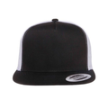 Yupoong 6006 Classic Five-Panel Trucker Cap - Black/White