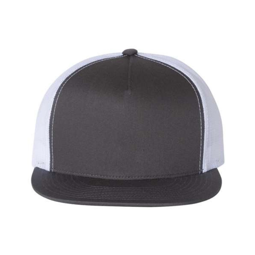 Yupoong 6006 Classic Five-Panel Trucker Cap - Charcoal/White