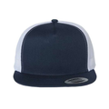 Yupoong 6006 Classic Five-Panel Trucker Cap - Navy/White