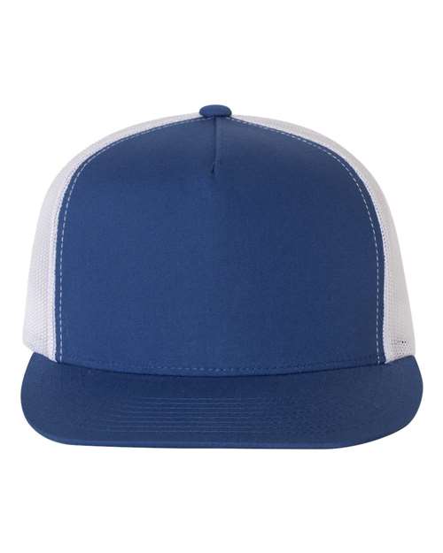 Classic Five-Panel Trucker Cap - 6006 - Royal/White
