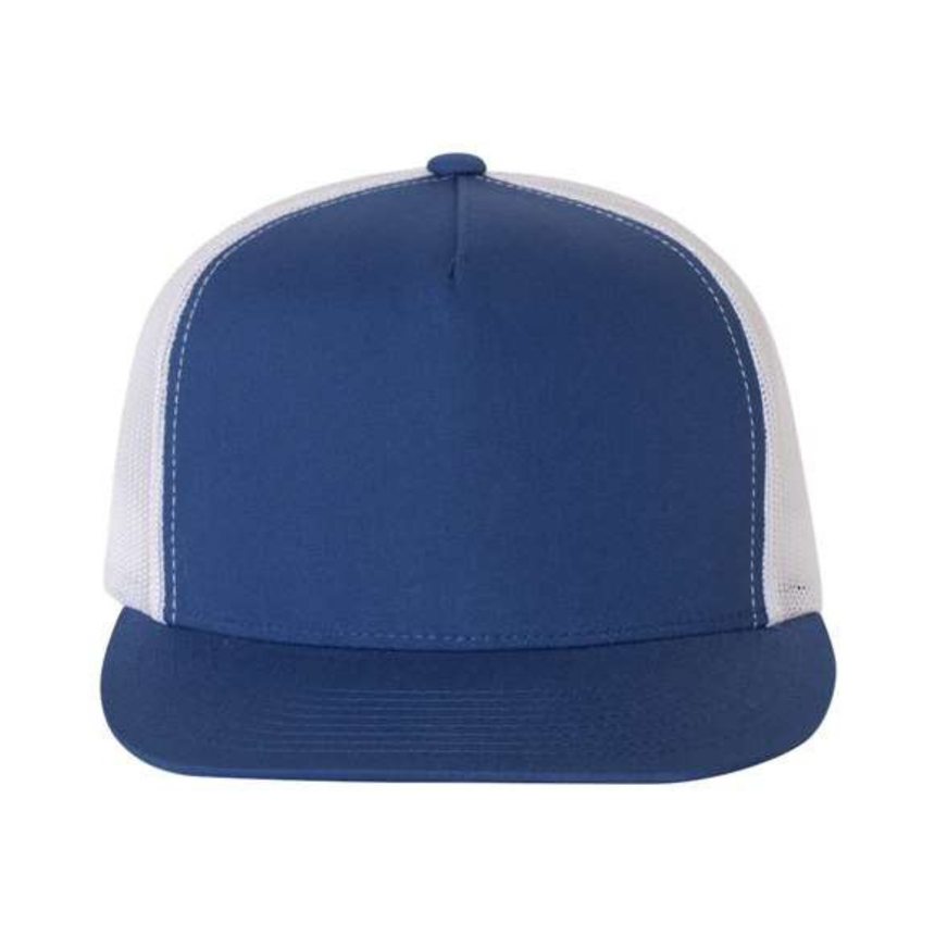 Yupoong 6006 Classic Five-Panel Trucker Cap - Royal/White