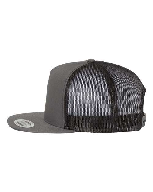Classic Five-Panel Trucker Cap - 6006 - Charcoal/Black