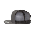 Yupoong 6006 Classic Five-Panel Trucker Cap - Charcoal/Black