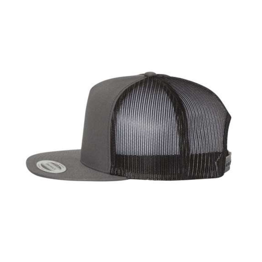 Yupoong 6006 Classic Five-Panel Trucker Cap - Charcoal/Black