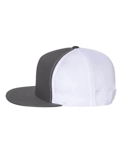 Classic Five-Panel Trucker Cap - 6006 - Charcoal/White