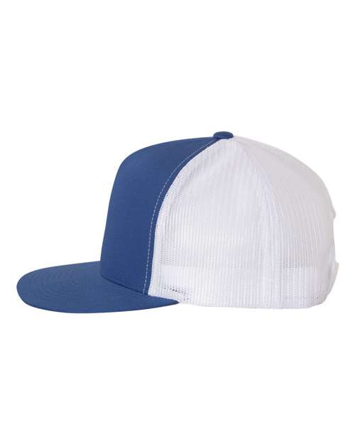 Classic Five-Panel Trucker Cap - 6006 - Royal/White