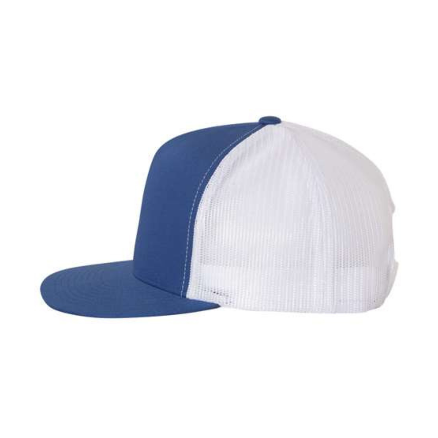 Yupoong 6006 Classic Five-Panel Trucker Cap - Royal/White
