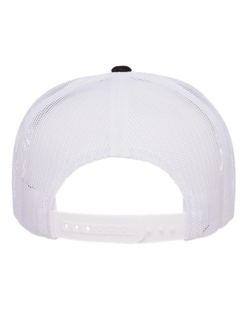 Classic Five-Panel Trucker Cap - 6006 - Black/White