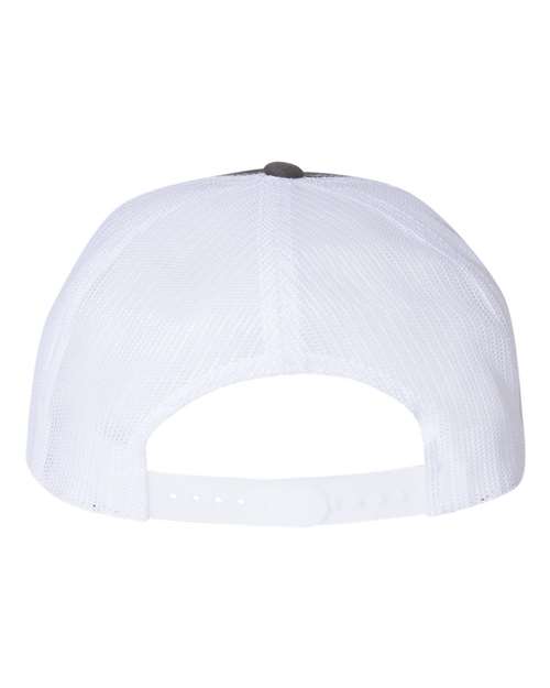 Classic Five-Panel Trucker Cap - 6006 - Charcoal/White