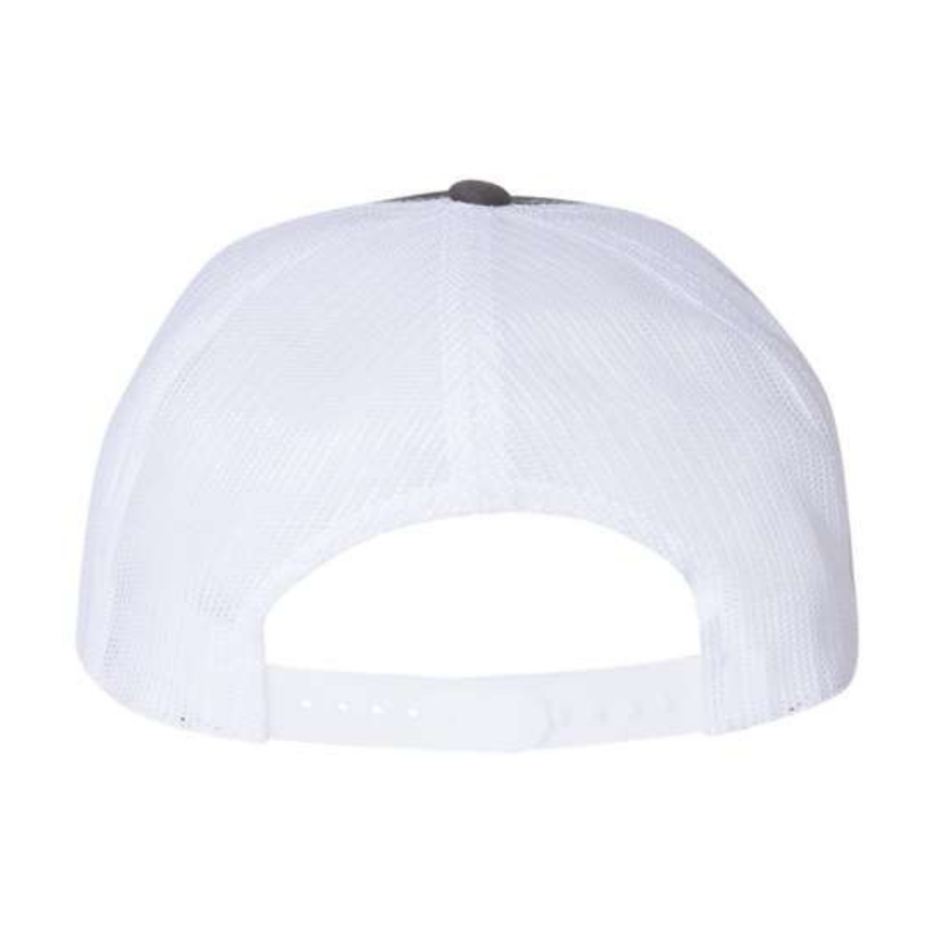 Yupoong 6006 Classic Five-Panel Trucker Cap - Charcoal/White
