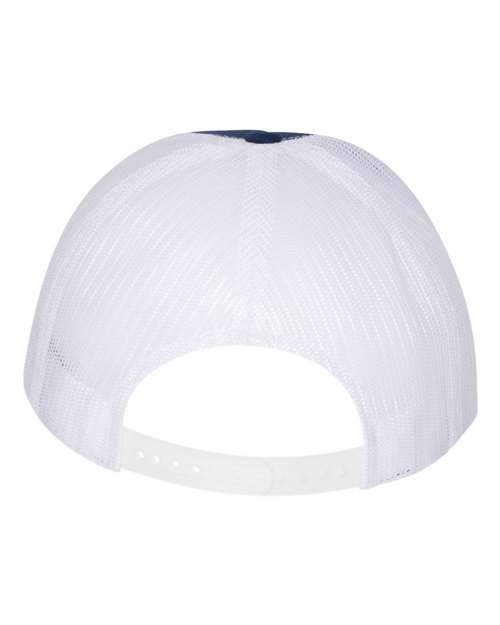 Classic Five-Panel Trucker Cap - 6006 - Navy/White