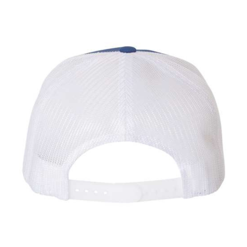 Yupoong 6006 Classic Five-Panel Trucker Cap - Royal/White