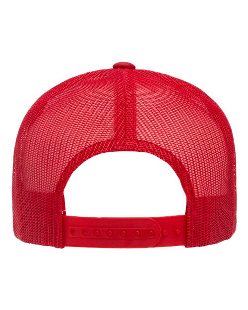 Classic Five-Panel Trucker Cap - 6006 - Red/White