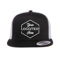 Yupoong 6006 Classic Five-Panel Trucker Cap - Black/White