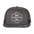 Yupoong 6006 Classic Five-Panel Trucker Cap - Charcoal/Black
