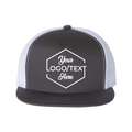 Yupoong 6006 Classic Five-Panel Trucker Cap - Charcoal/White