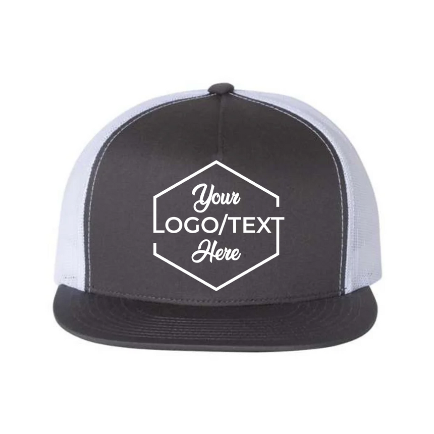 Yupoong 6006 Classic Five-Panel Trucker Cap - Charcoal/White