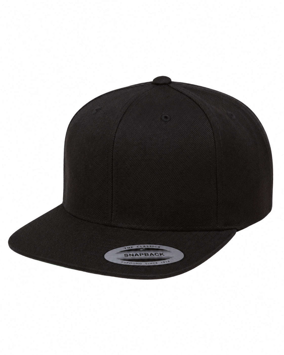 6089M Flat Bill Snapback - Black