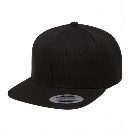 Yupoong 6089M Flat Bill Snapback - Black