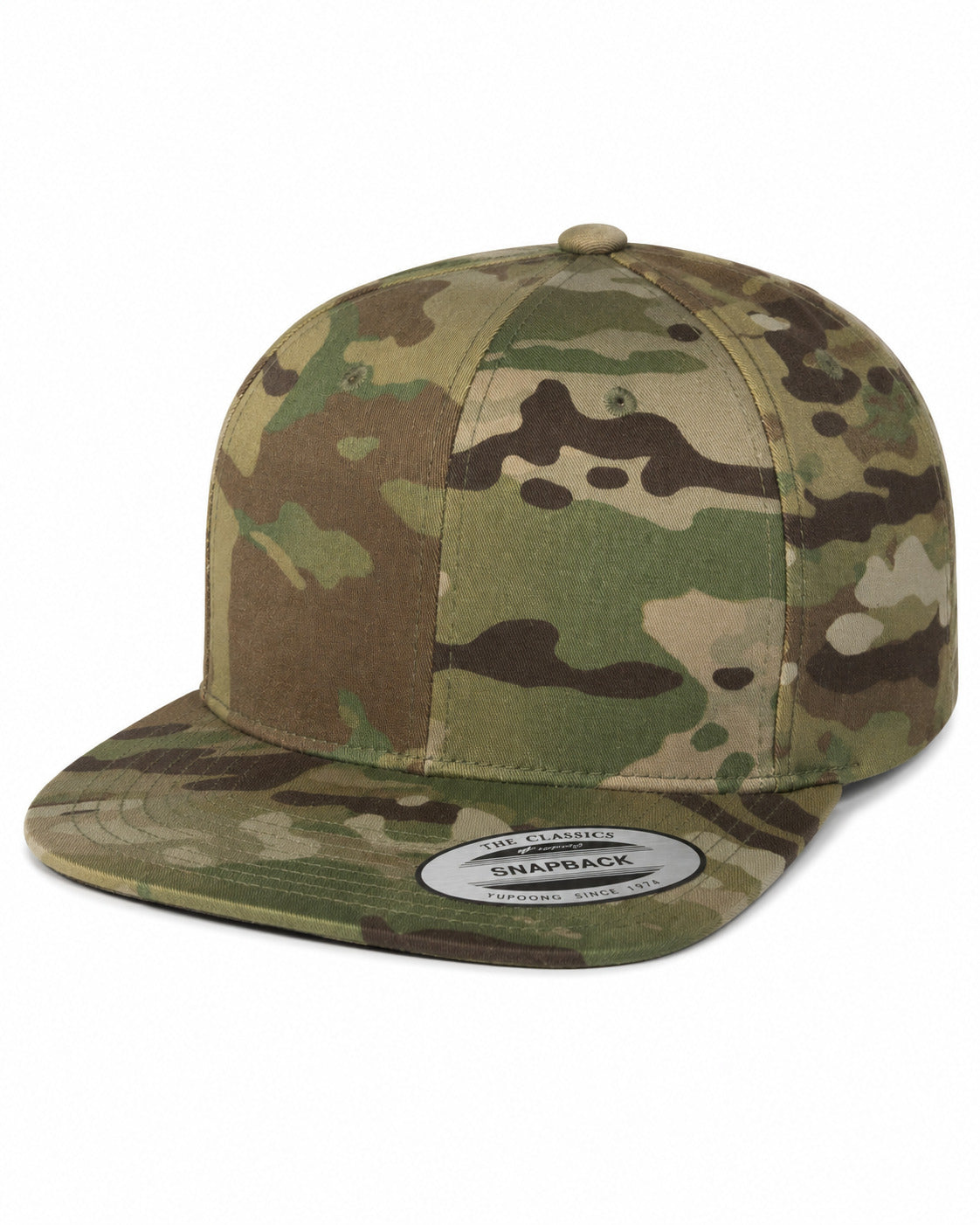 6089M Flat Bill Snapback - Multicam Green