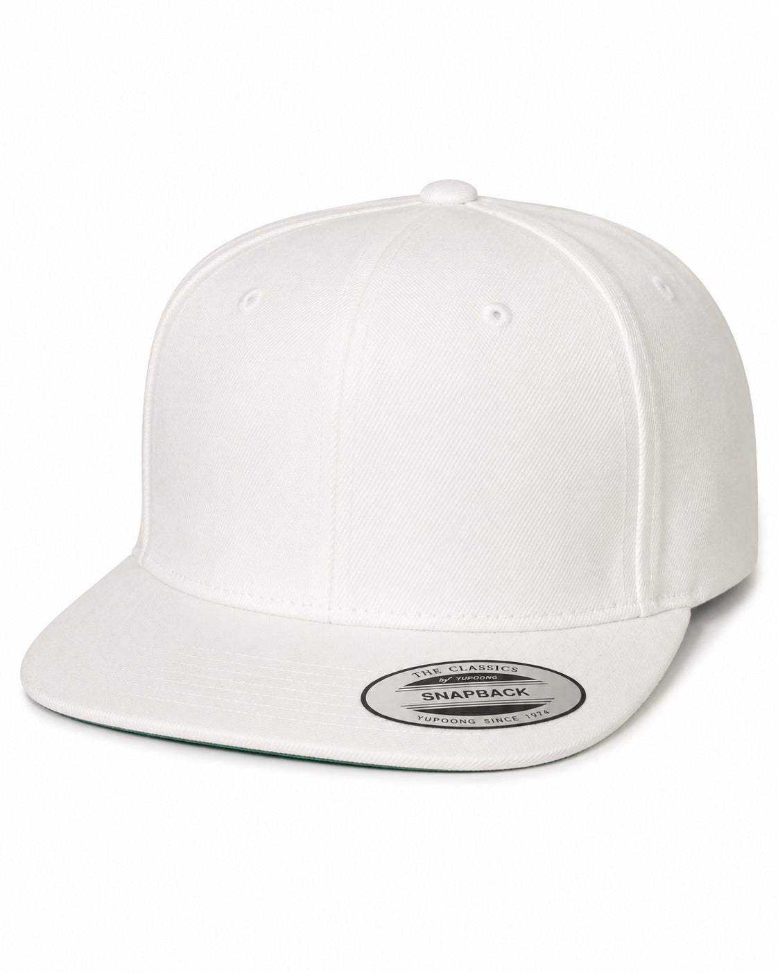 6089M Flat Bill Snapback - White