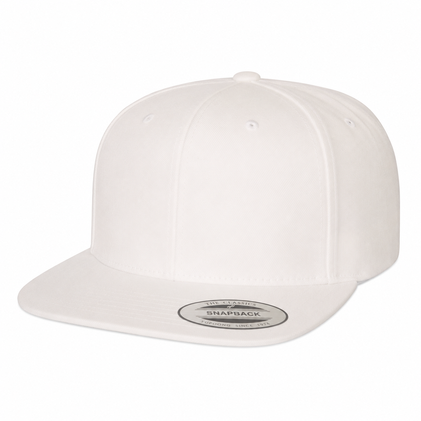 Yupoong 6089M Flat Bill Snapback - White