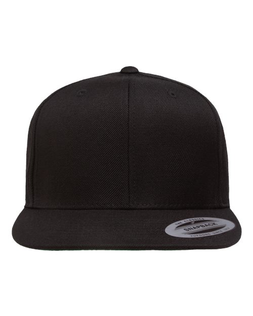 6089M Flat Bill Snapback - Black