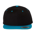 Yupoong 6089M Flat Bill Snapback - Black/Teal