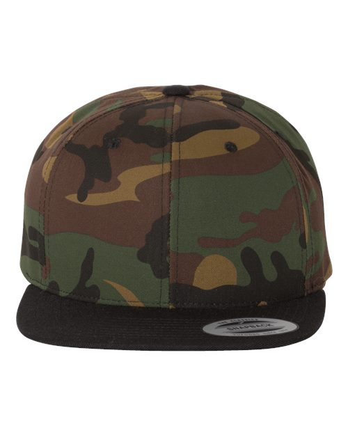 6089M Flat Bill Snapback - Camo/Black