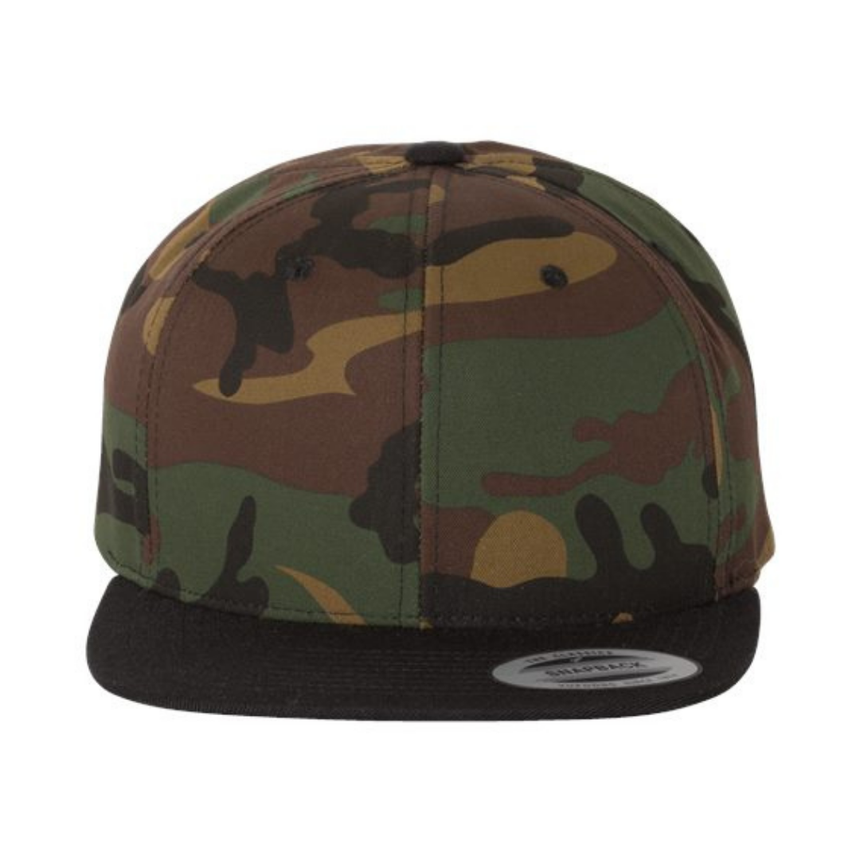 Yupoong 6089M Flat Bill Snapback - Camo Black
