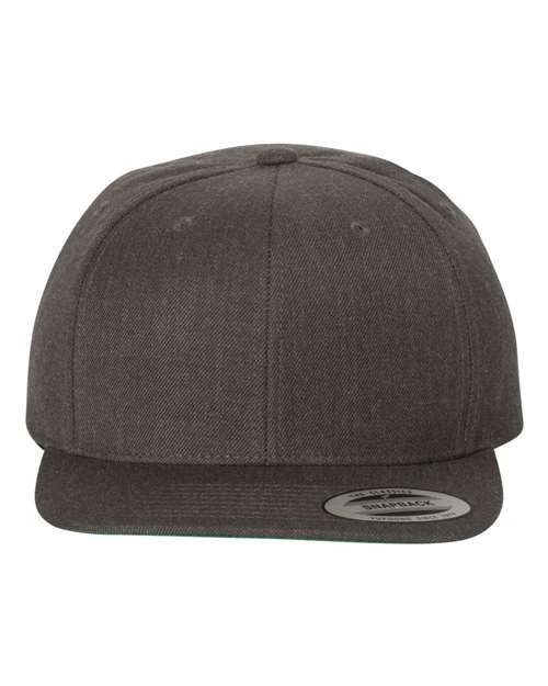 6089M Flat Bill Snapback - Dark Heather