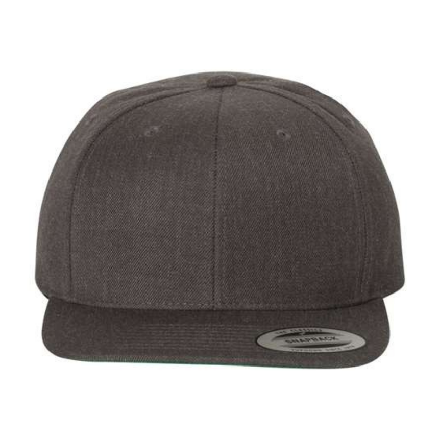 Yupoong 6089M Flat Bill Snapback - Dark Heather