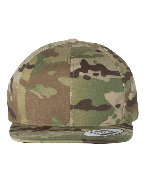 6089M Flat Bill Snapback - Multicam Green