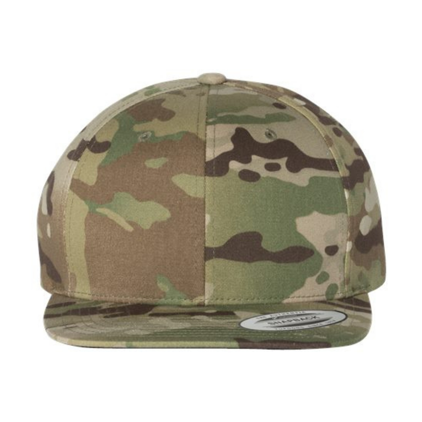 Yupoong 6089M Flat Bill Snapback - Multicam Green