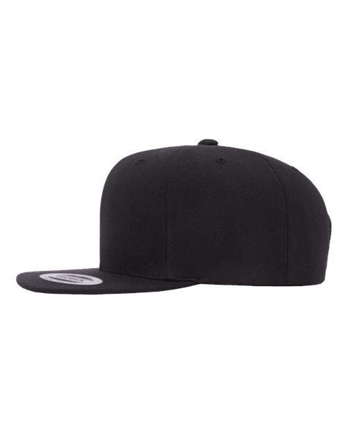 6089M Flat Bill Snapback - Black