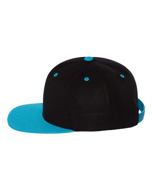 6089M Flat Bill Snapback - Black/Teal