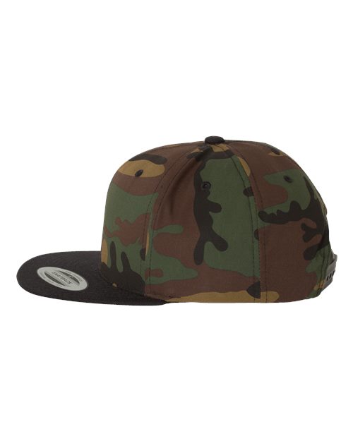 6089M Flat Bill Snapback - Camo/Black
