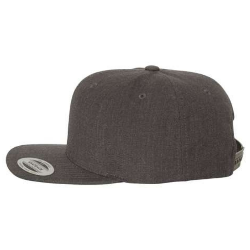 Yupoong 6089M Flat Bill Snapback - Dark Heather