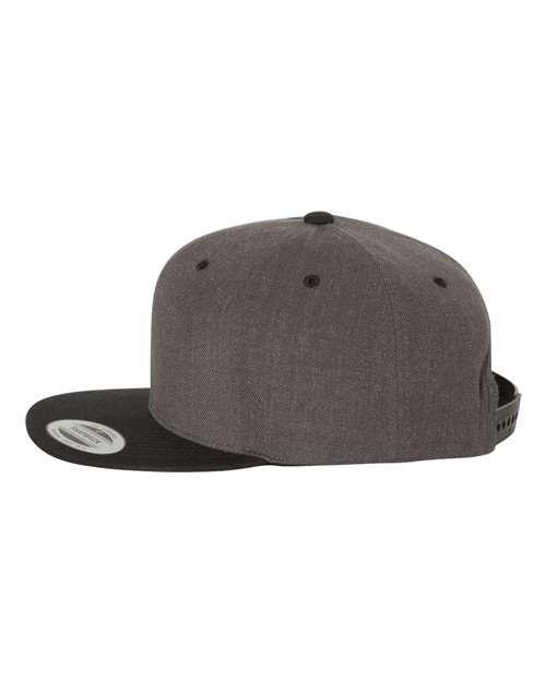 6089M Flat Bill Snapback - Dark Heather/Black