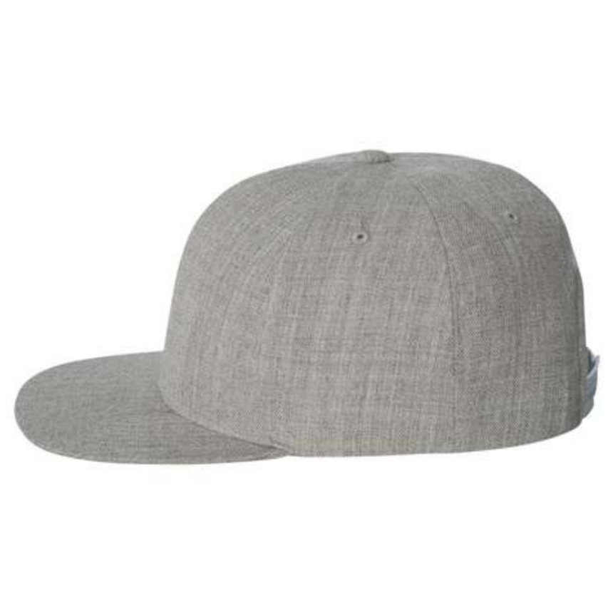 Yupoong 6089M Flat Bill Snapback - Heather Grey